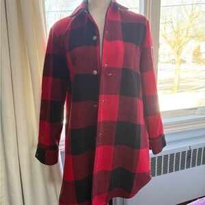 BB Dakota Red and Black Buffalo Plaid Shacket Jacket Small